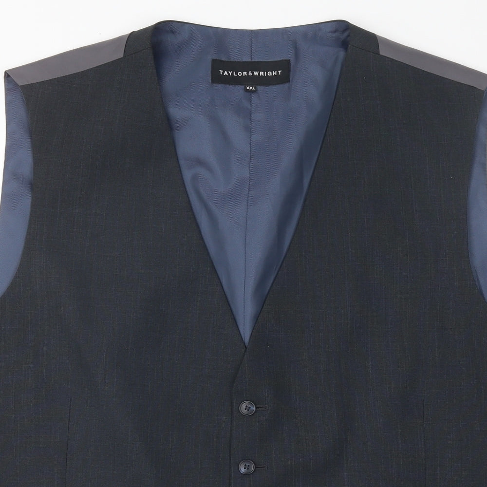 Taylor & Wright Mens Grey Polyester Suit Jacket Size 2XL - Part of 3 Piece Set