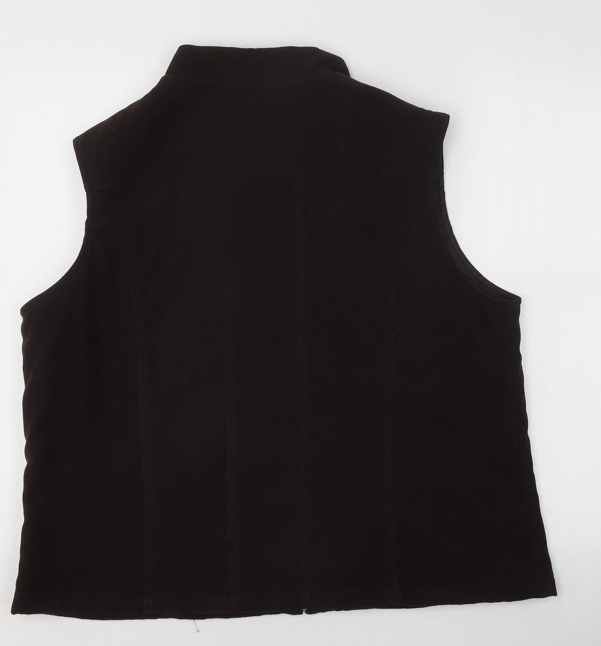 EMW Womens Brown Gilet Waistcoat Size L Zip