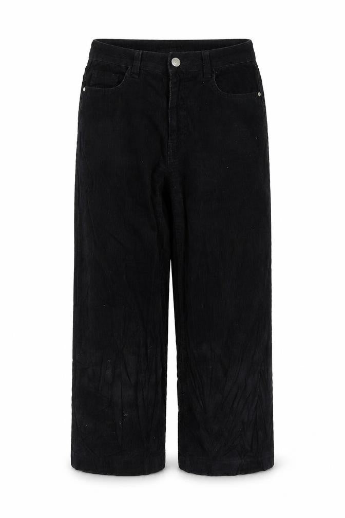 Denim & Co. Womens Black Cotton Trousers Size 8 L24 in Regular Zip