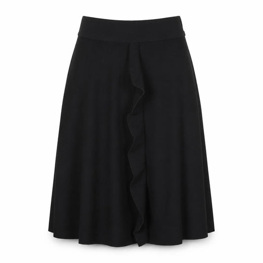 Classic Image Womens Black Polyester A-Line Skirt Size 12 Zip