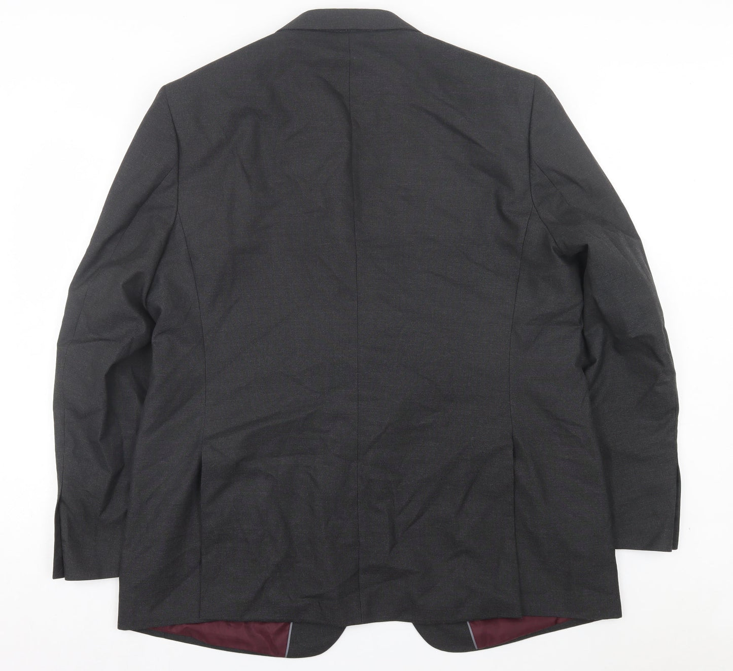 Marks and Spencer Mens Grey Polyacrylate Fibre Jacket Suit Jacket Size 46