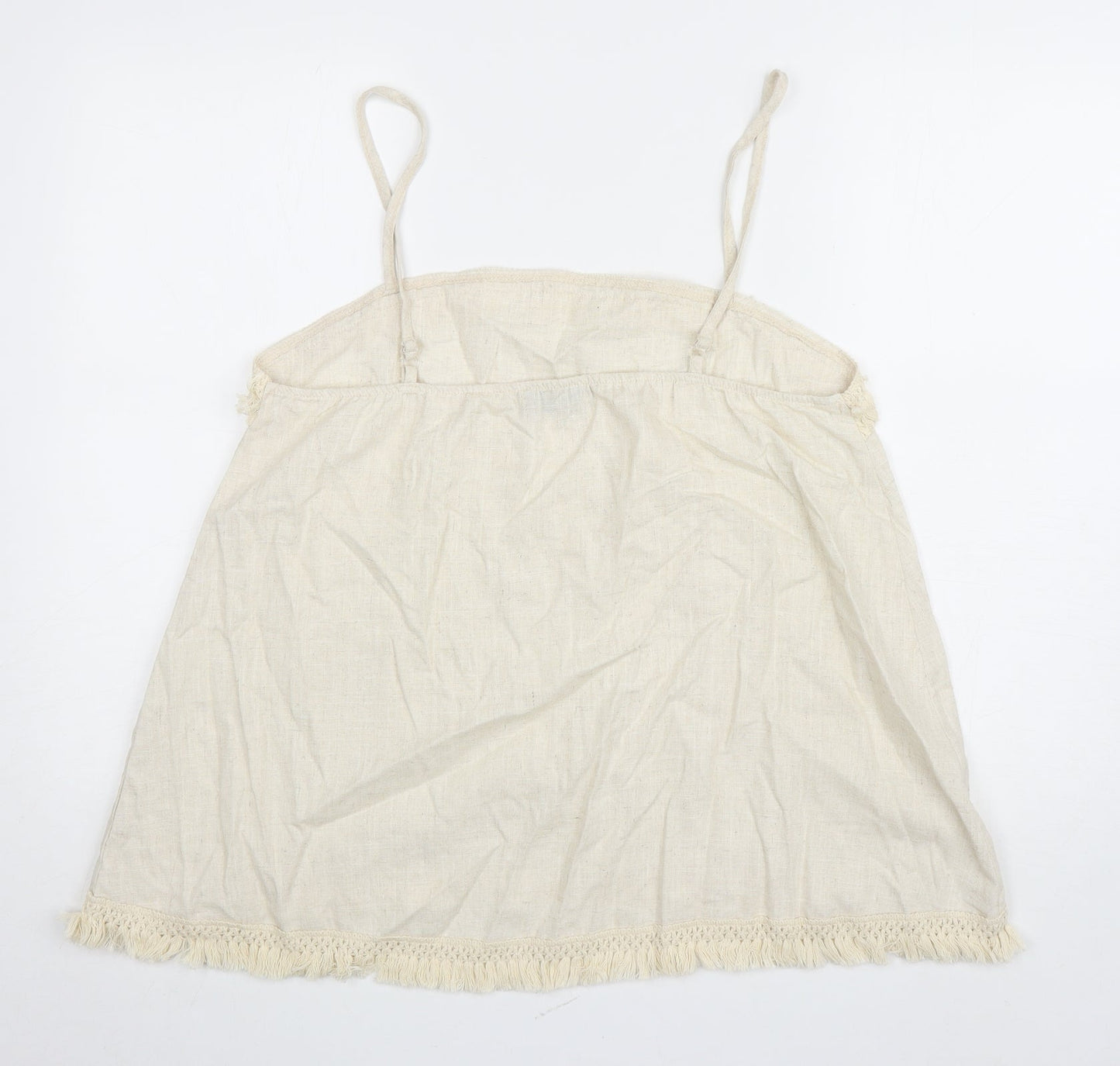 ChicMe Womens Beige Cotton Camisole Tank Size 2XL Square Neck