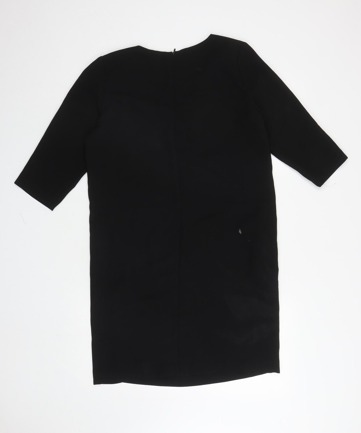 Selected Femme Womens Black Polyester A-Line Size 36 V-Neck Zip
