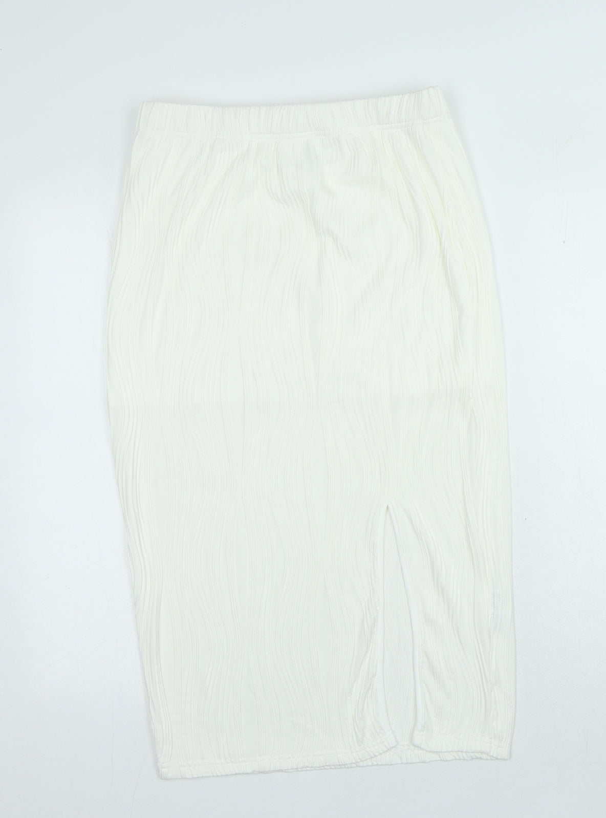 Loness Womens Ivory Polyester Straight & Pencil Skirt Size L