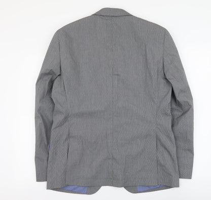 Angelo Litrico Mens Grey Polyester 3 Piece Suit Jacket Size M