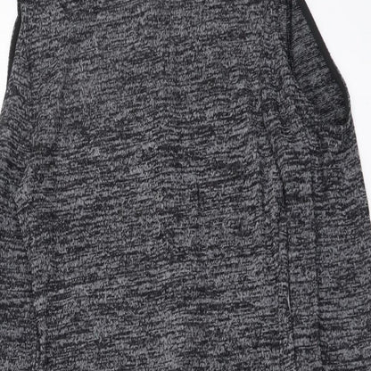 Parisian Signature Womens Grey Viscose Bodycon Size 8 Mock Neck Pullover - Cold Shoulder
