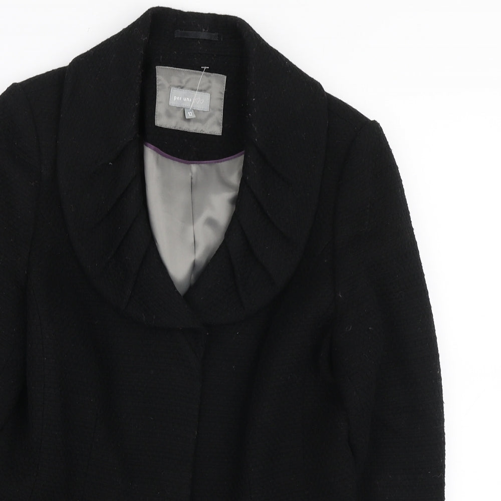 Marks & Spencer Womens Black Jacket Size 12 Button