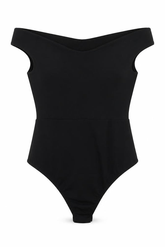 Missguided Womens Black Polyester Bodysuit One-Piece Size 10 Snap