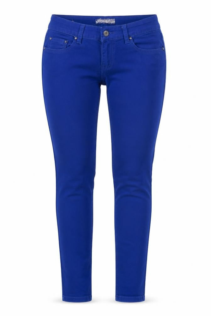 Hello Miss Womens Blue Cotton Skinny Jeans Size 26 in L32 in Regular Zip