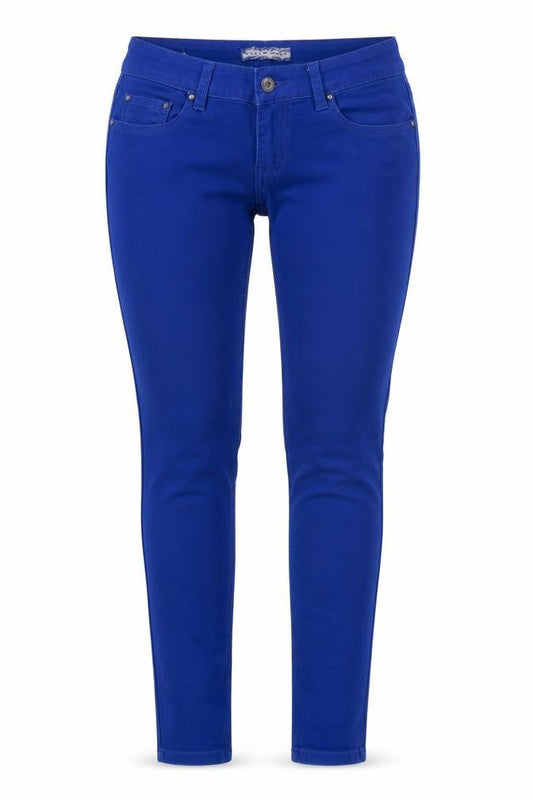 Hello Miss Womens Blue Cotton Skinny Jeans Size 26 in L32 in Regular Zip