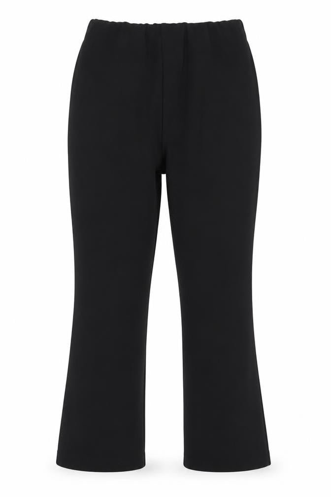 Preworn Womens Black Polyester Trousers Size 14 L24 in Regular