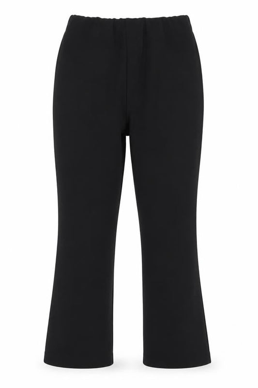 Preworn Womens Black Polyester Trousers Size 14 L24 in Regular