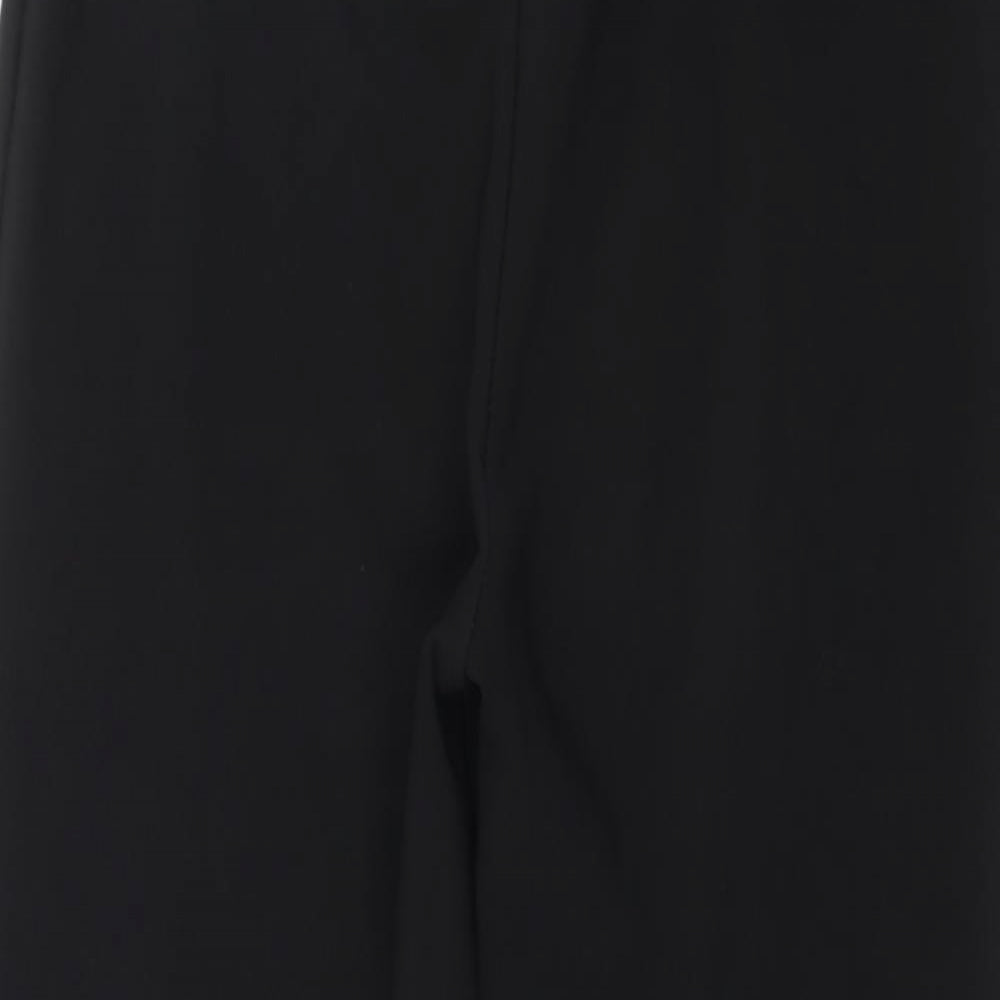 Preworn Womens Black Polyester Trousers Size 14 L24 in Regular