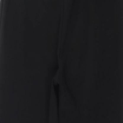 Preworn Womens Black Polyester Trousers Size 14 L24 in Regular