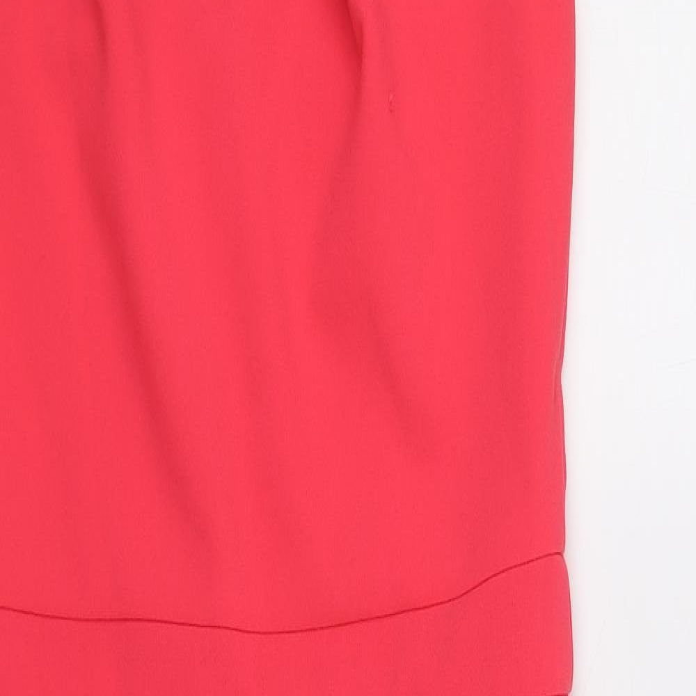 River Island Womens Pink Pencil Dress Size 12 Halter Zip