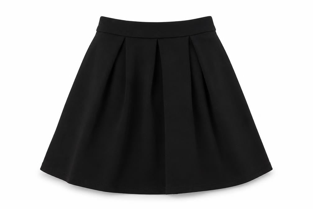 Miss Selfridge Womens Black Polyester A-Line Skirt Size 6 Zip