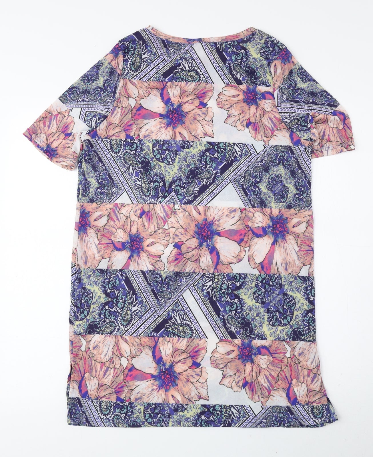 River Island Womens Multicoloured Floral Polyester Shift Size 8 Crew Neck Pullover