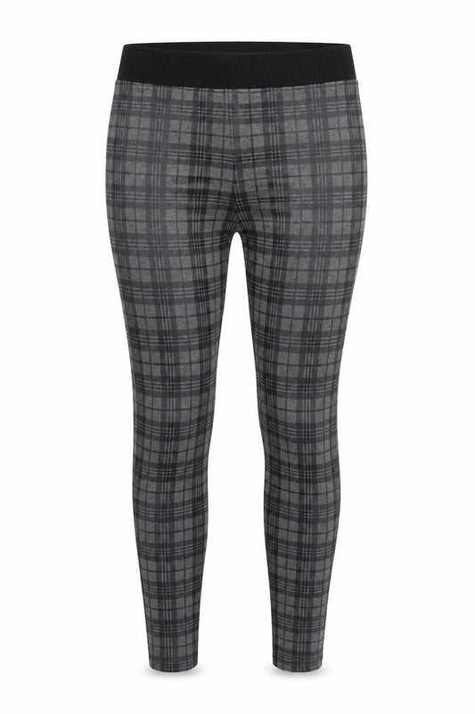 George Womens Grey Check Viscose Jegging Leggings Size 8 L25 in