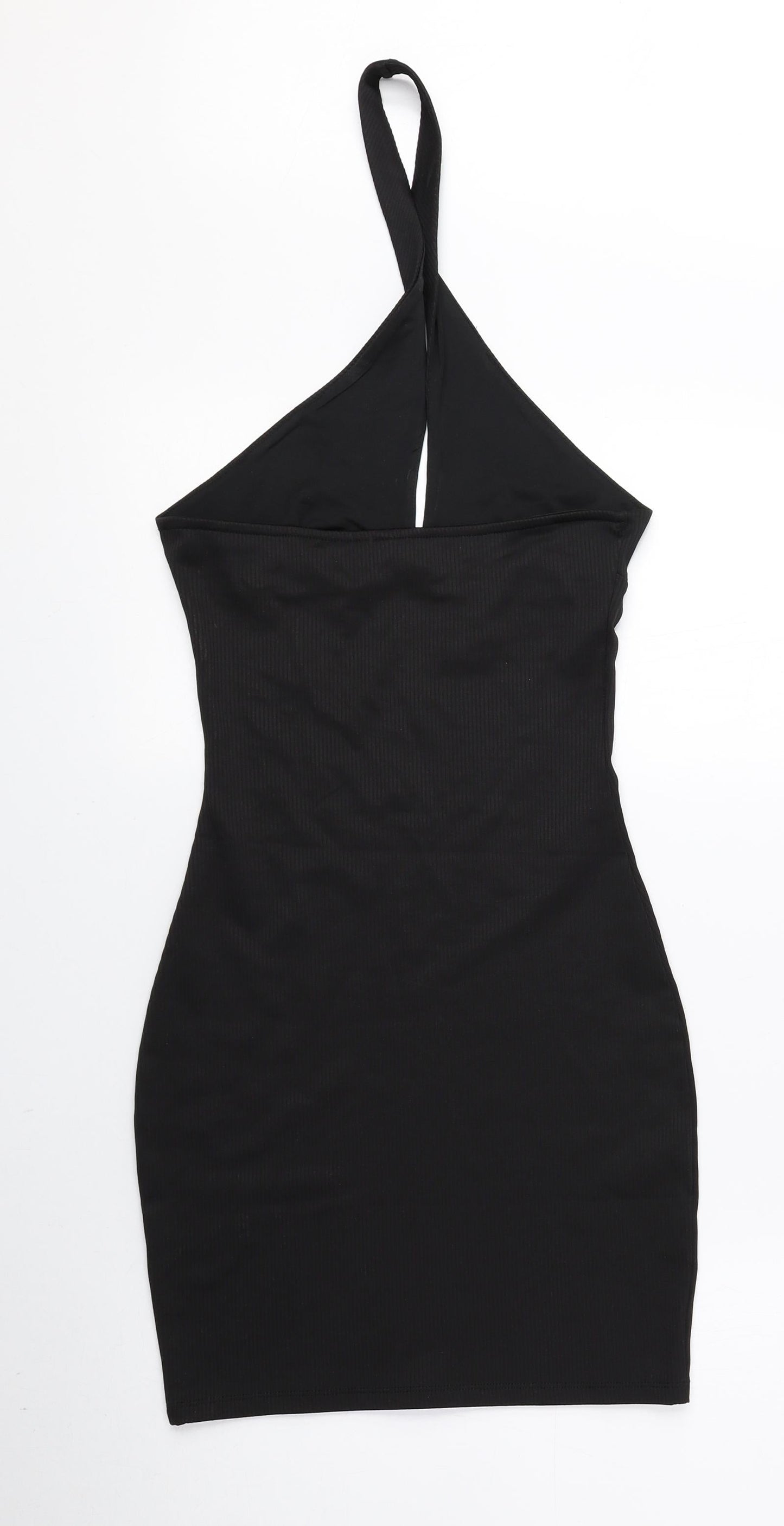 Divided by H&M Womens Black Polyester Mini Size 4 Halter Pullover