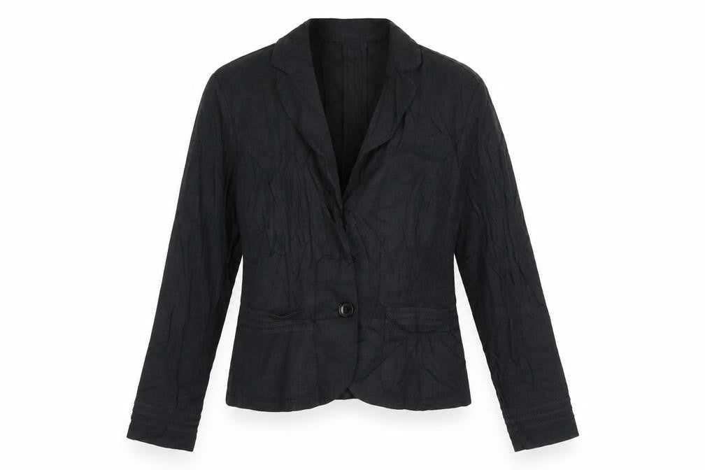 Steilmann Womens Black Jacket Blazer Size 6 Button