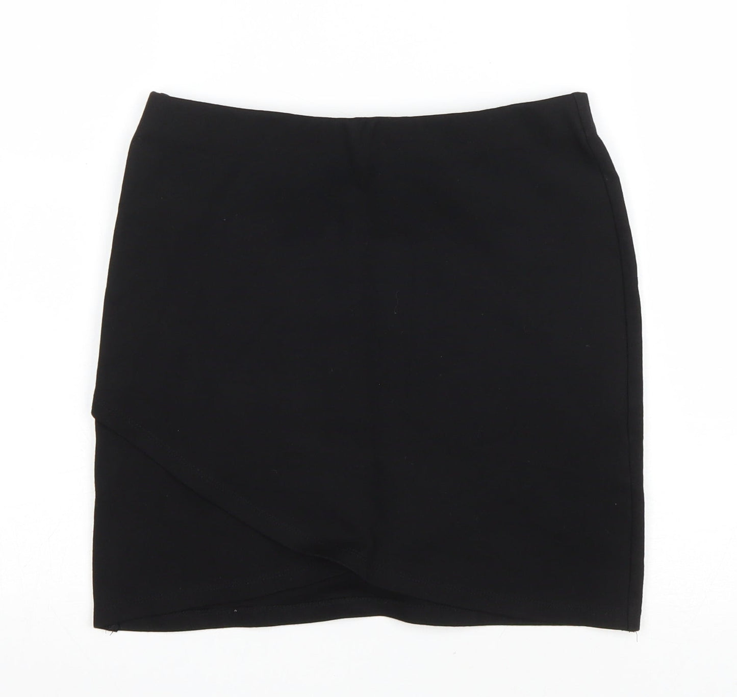 Topshop Womens Black Viscose Tulip Skirt Size 8 Drawstring