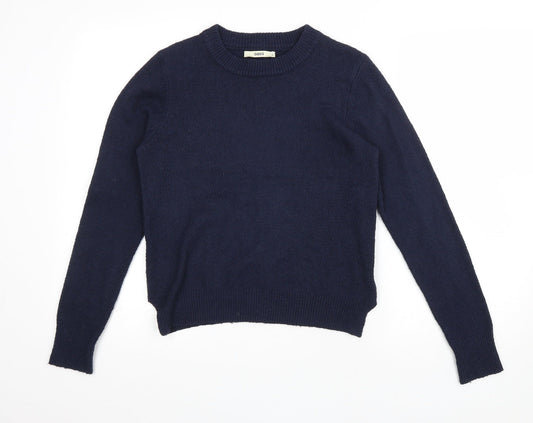 Oasis Mens Blue Round Neck Polyamide Pullover Jumper Size S
