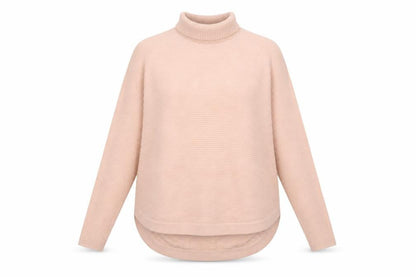 Debenhams Womens Pink Roll Neck Acrylic Pullover Jumper Size 12