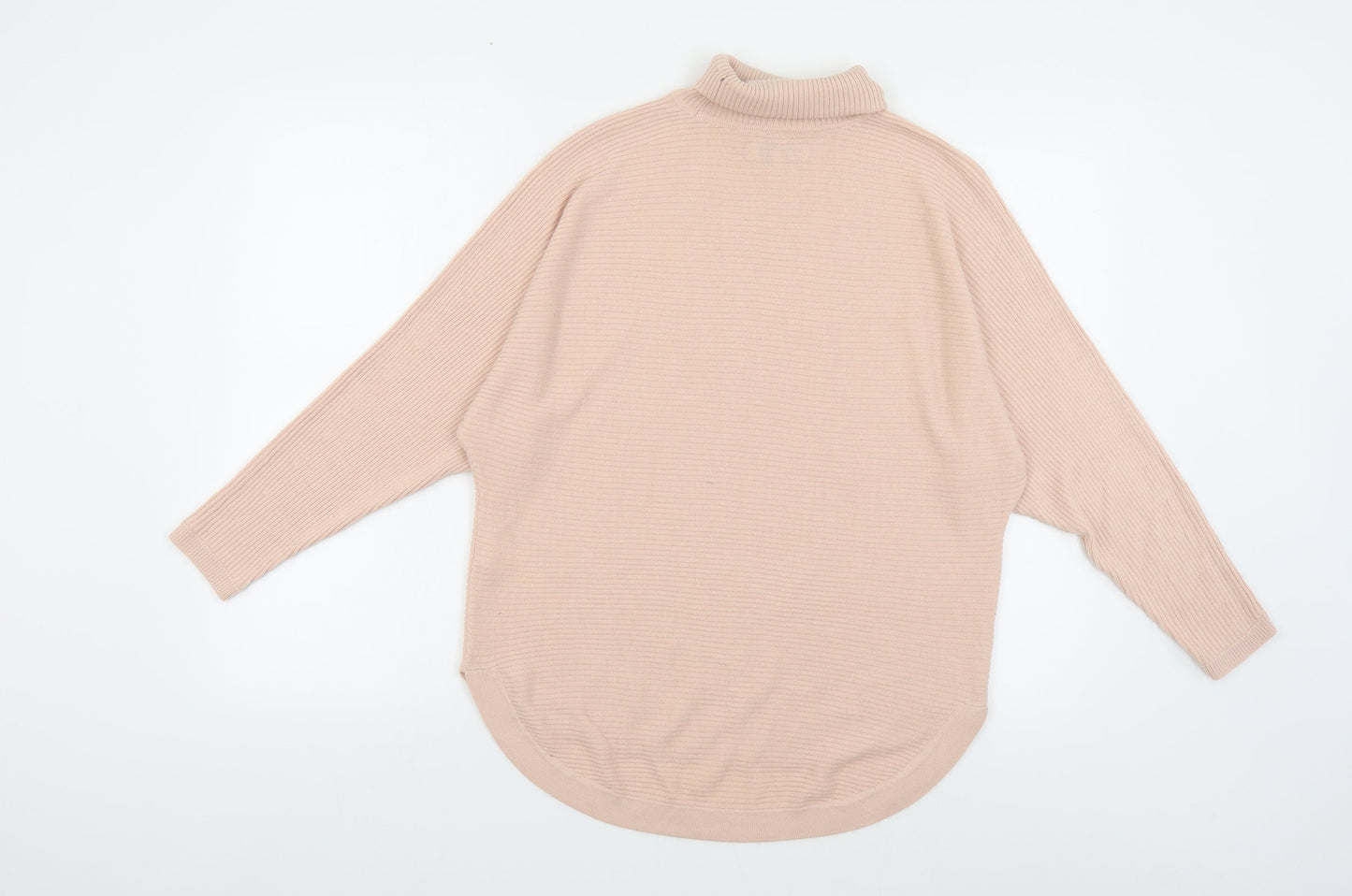 Debenhams Womens Pink Roll Neck Acrylic Pullover Jumper Size 12