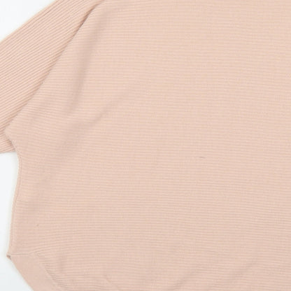 Debenhams Womens Pink Roll Neck Acrylic Pullover Jumper Size 12