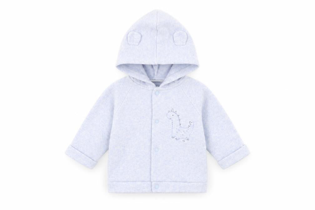 Watch Me Grow Baby Blue Basic Jacket Jacket Size 3-6 Months Snap - Dinosaur