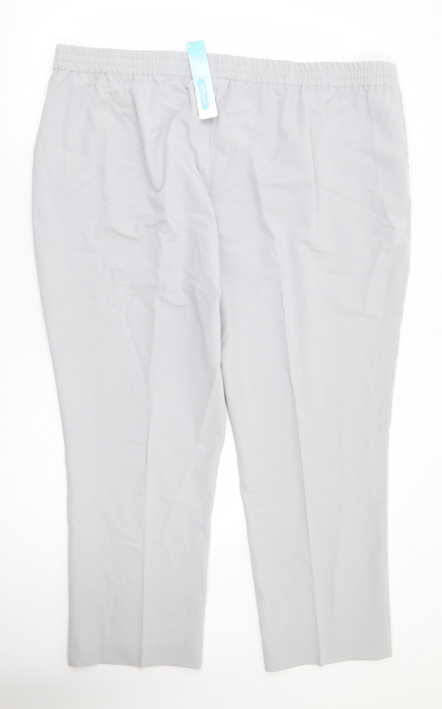Damart Womens Grey Polyester Trousers Size 28 L28 in Regular