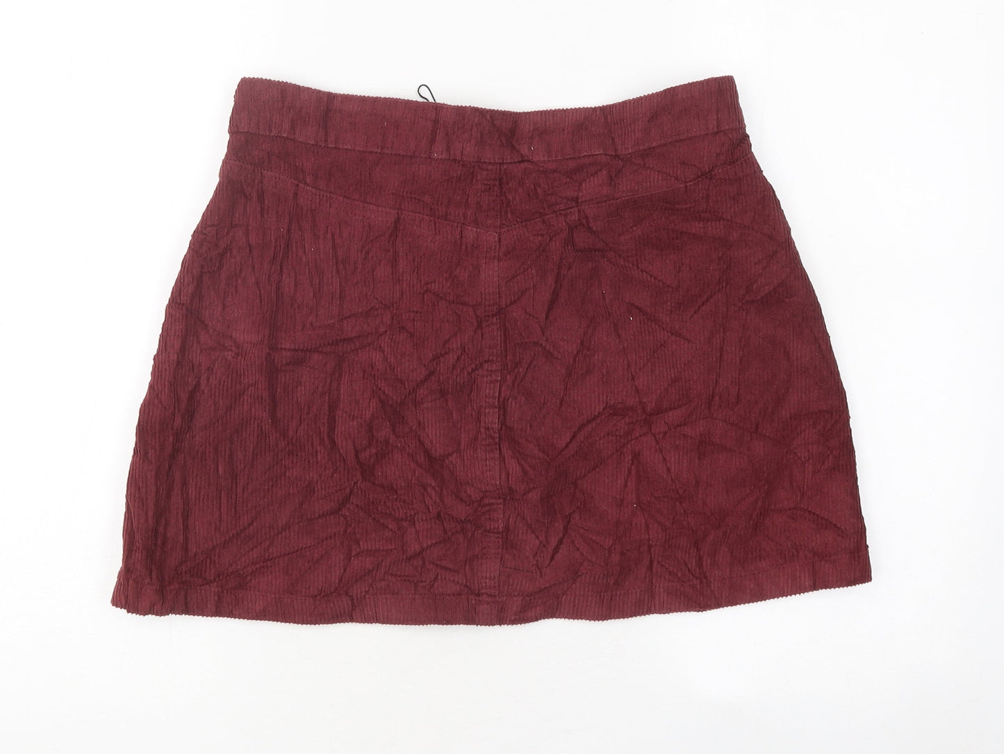 Primark Womens Purple Polyester A-Line Skirt Size 12 Zip