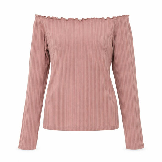 Primark Womens Pink Polyester Basic T-Shirt Size S Off the Shoulder