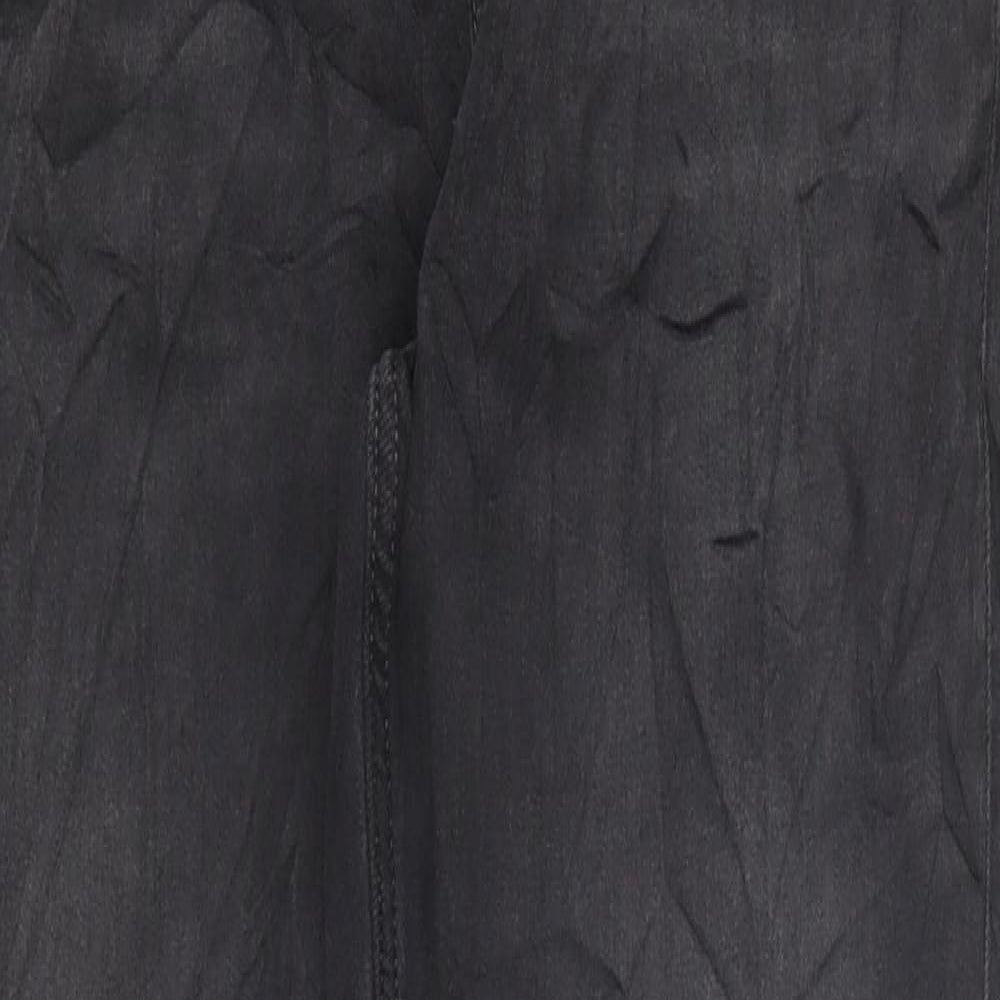 Marks and Spencer Womens Black Cotton Skinny Jeans Size 12 L38.5 in Regular Zip