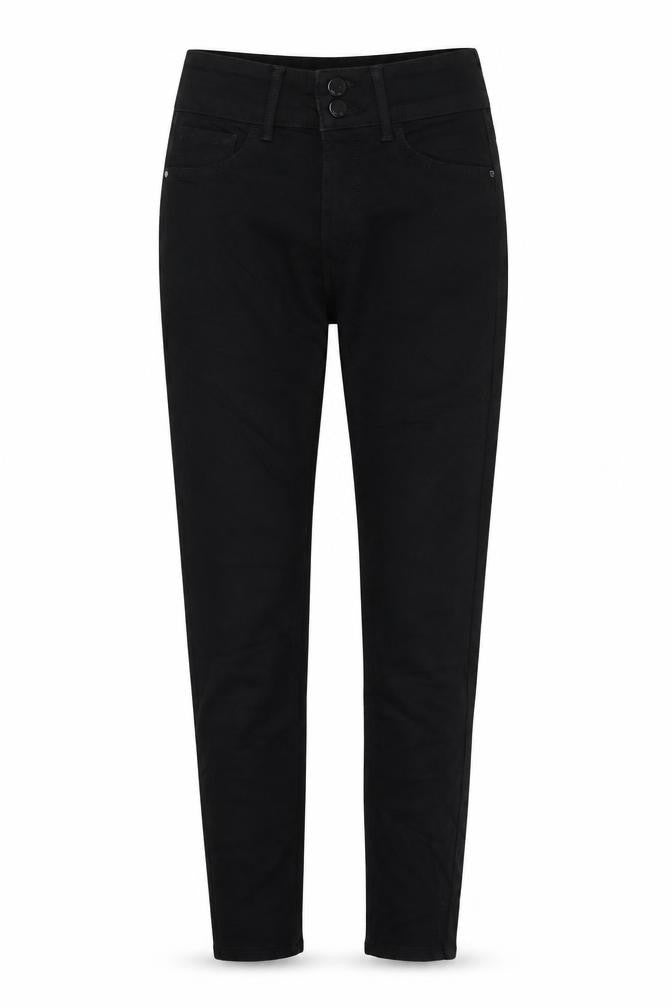 Marks & Spencer Womens Black Cotton Skinny Jeans Size 8 L26 in Regular Zip