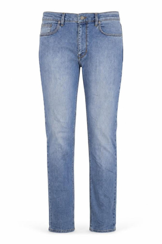 Marks & Spencer Womens Blue Cotton Skinny Jeans Size 30 in L33 in Regular Zip