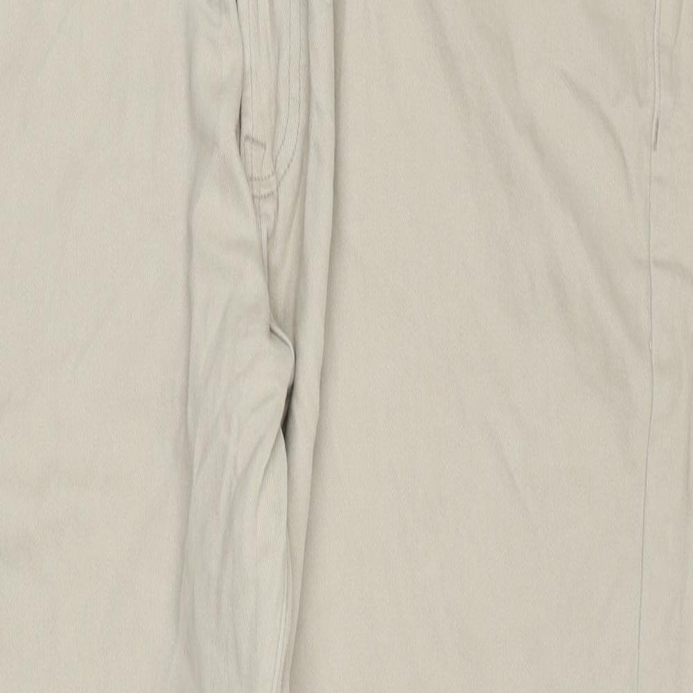 Marks and Spencer Womens Beige Cotton Skinny Jeans Size 42 in L31 in Regular Zip