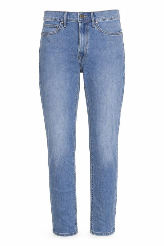 Marks & Spencer Womens Blue Cotton Skinny Jeans Size 30 in L33 in Regular Zip