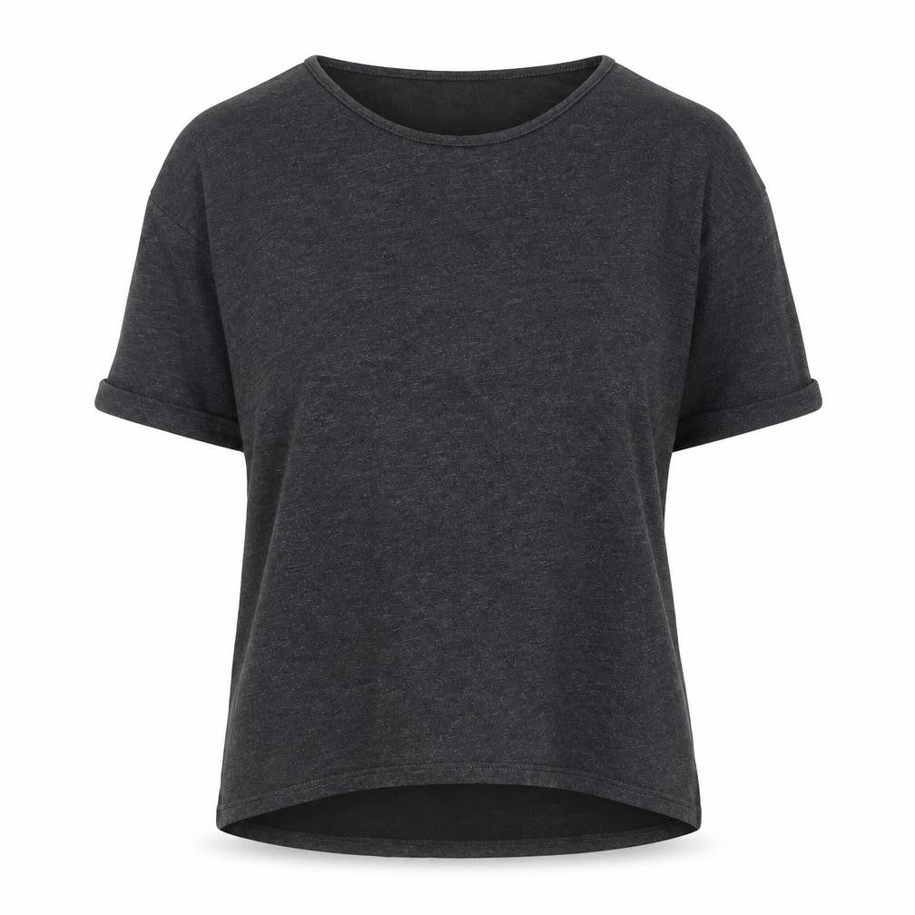Red Haute Womens Grey Viscose Basic T-Shirt Size S Crew Neck