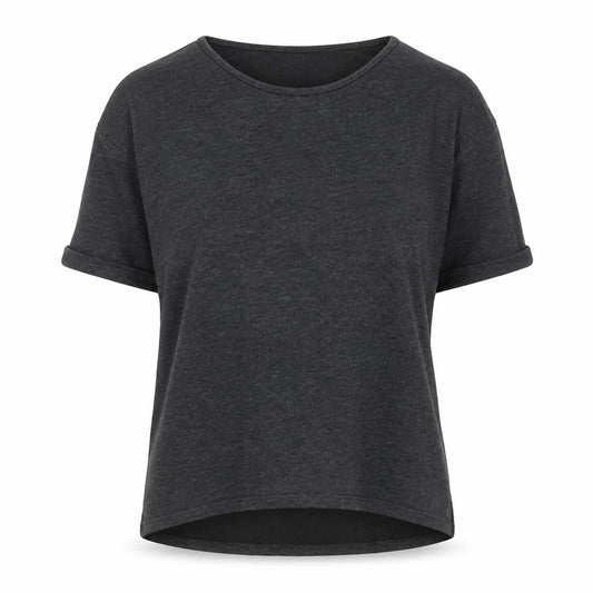 Red Haute Womens Grey Viscose Basic T-Shirt Size S Crew Neck