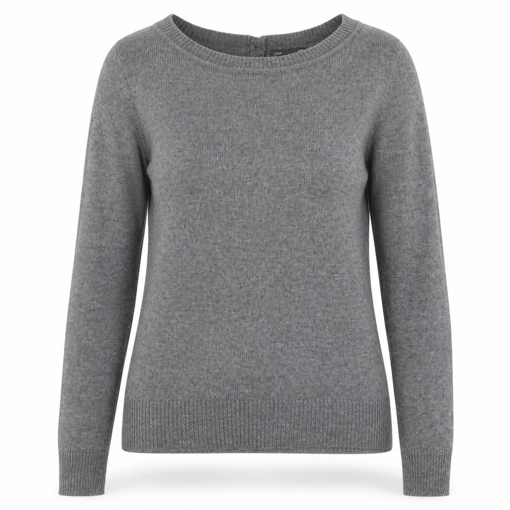 H&M Womens Grey Boat Neck Acrylic Pullover Jumper Size XS