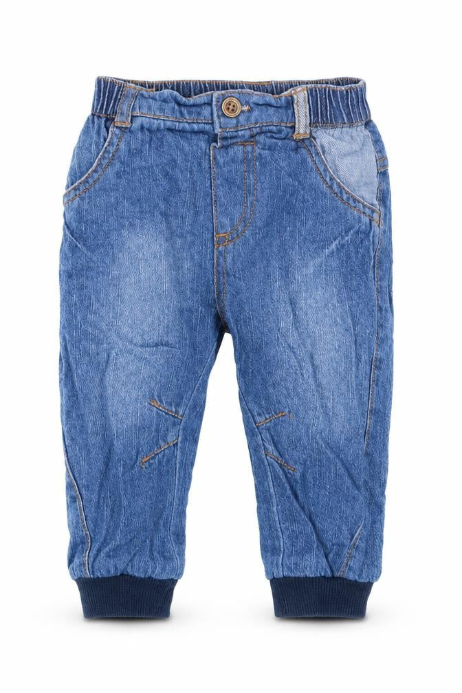 George Boys Blue Cotton Capri Jeans Size 6-9 Months Button