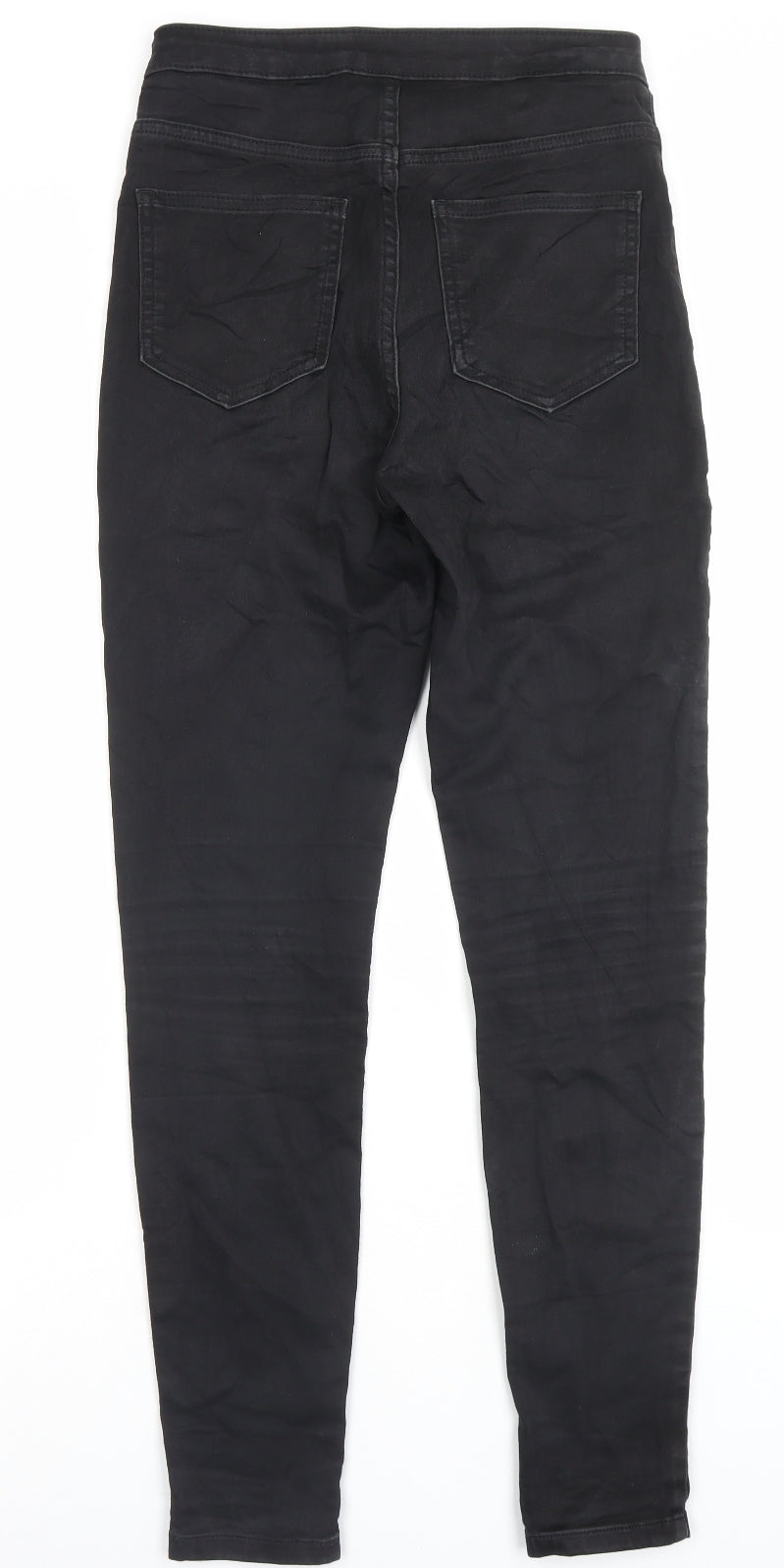 Marks and Spencer Womens Black Cotton Skinny Jeans Size 10 L29 in Regular Button