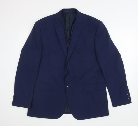 Debenhams Mens Blue Polyester Jacket Suit Jacket Size S
