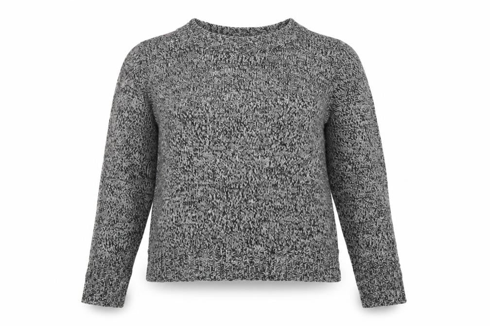 H&M Womens Grey Round Neck Acrylic Pullover Jumper Size S