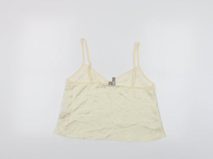 ASOS Womens Beige Polyester Camisole Blouse Size S V-Neck