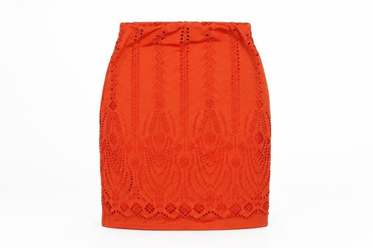 Missguided Womens Orange Polyester Mini Skirt Size 4