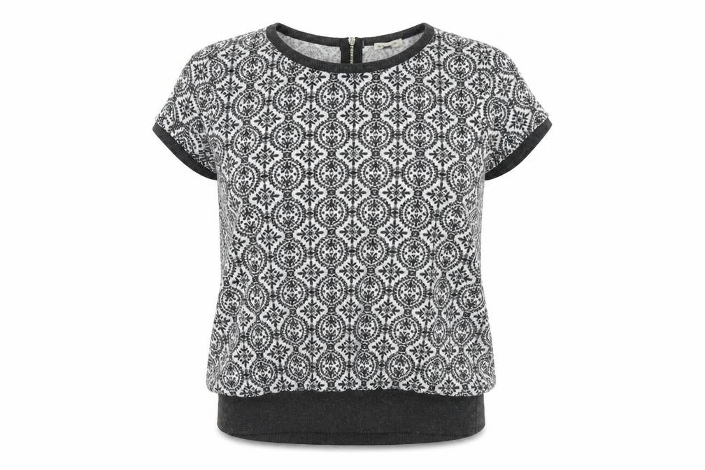River Island Womens Black Round Neck Geometric Polyester Pullover Jumper Size 10
