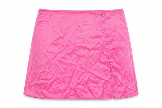Zara Womens Pink Polyester Mini Skort Size S Zip