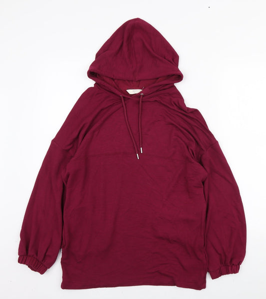 Marks and Spencer Womens Pink Viscose Pullover Hoodie Size 6 Pullover